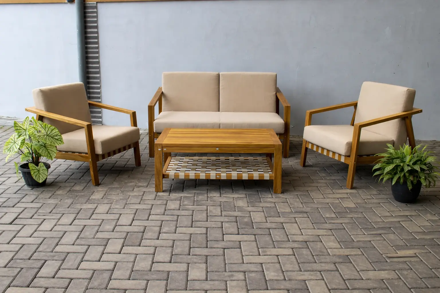 TEAK WOOD AND CUSHION Set Indonesia Oregon Living Set export furniture