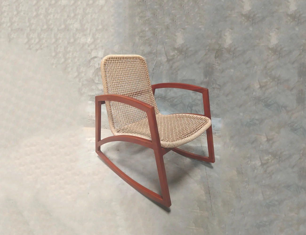 TEAK WOOD AND SYNTHETIC RATTAN Chair Indonesia Rocking Chair export furniture