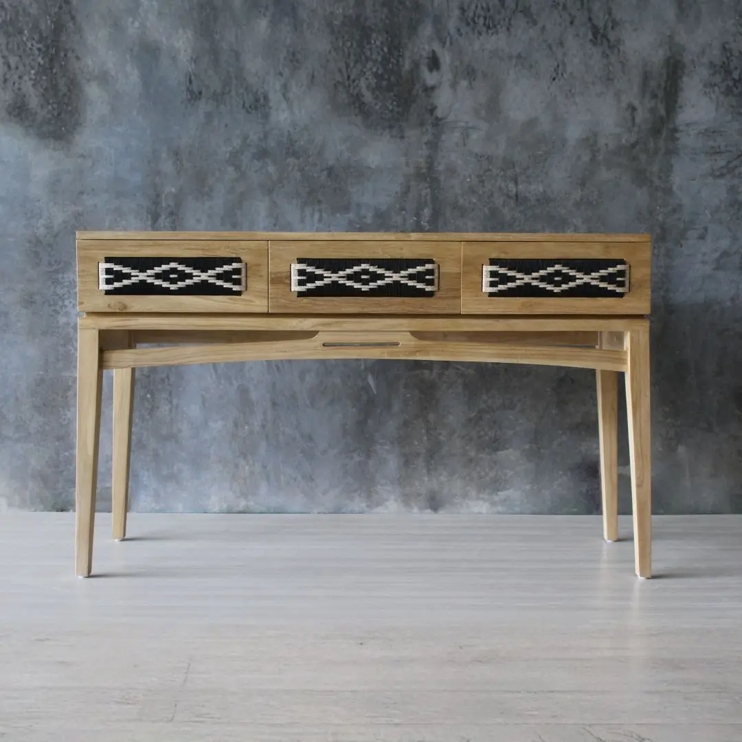 teak wood and polyester rope Cabinet Indonesia Berlin Console export furniture
