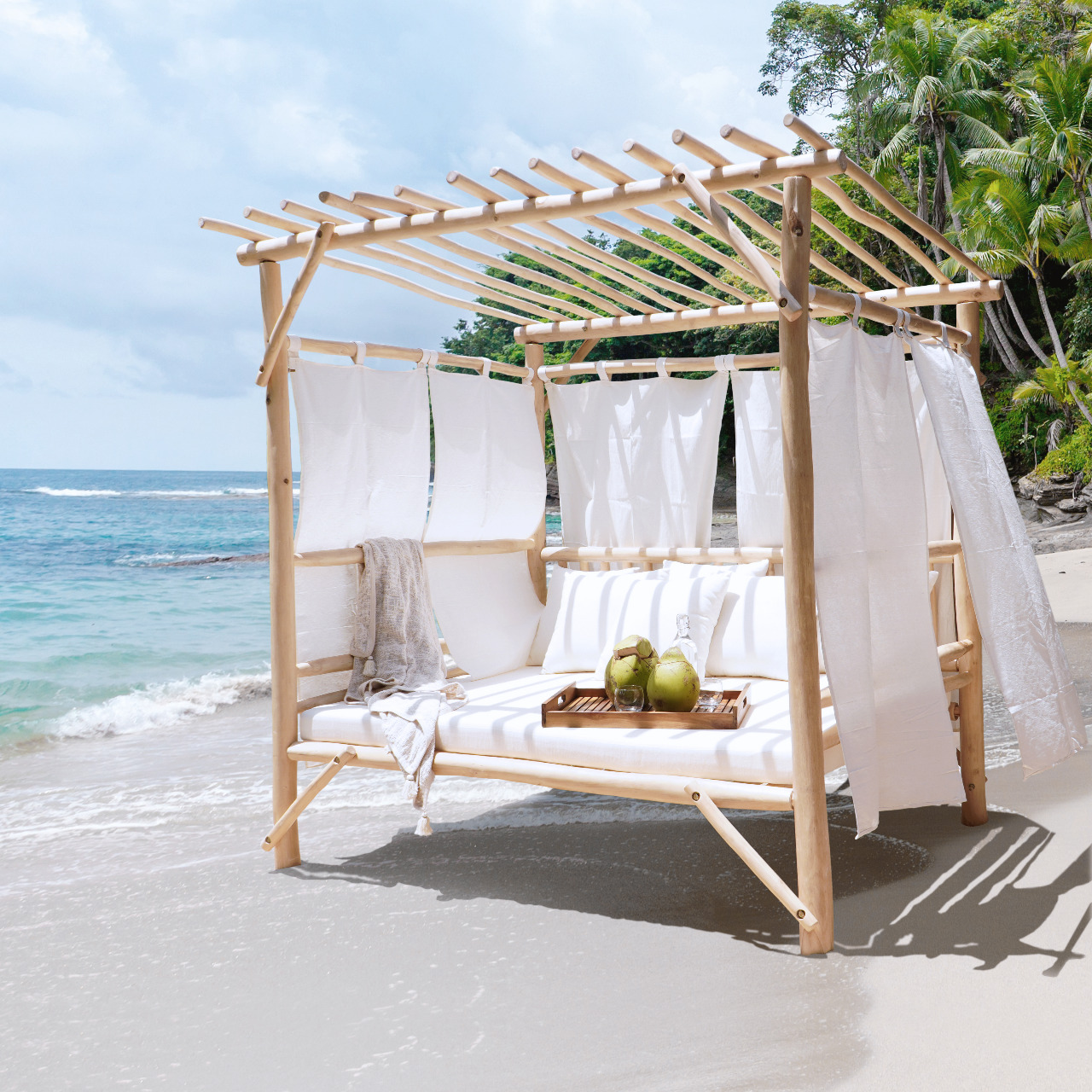 teak branch Miscellaneous Indonesia Bora Bora Canopy Daybed export furniture