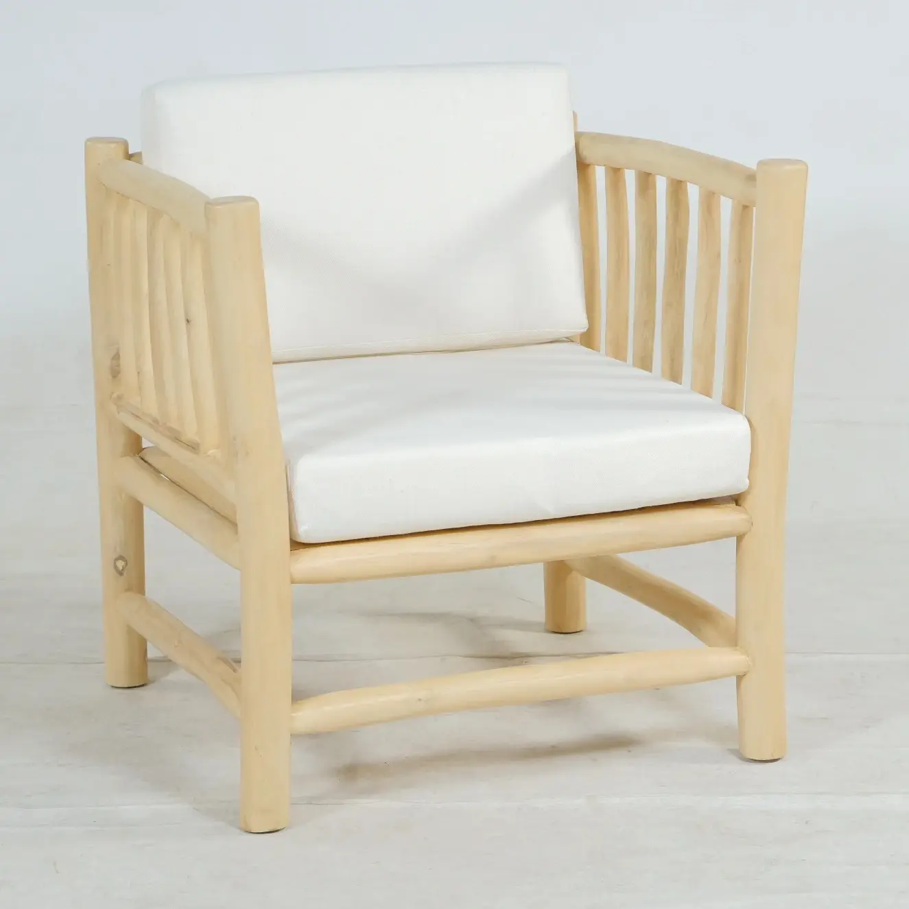 TEAK, BRANCH, & CAUSHION Chair Indonesia Mayorca One Seater export furniture