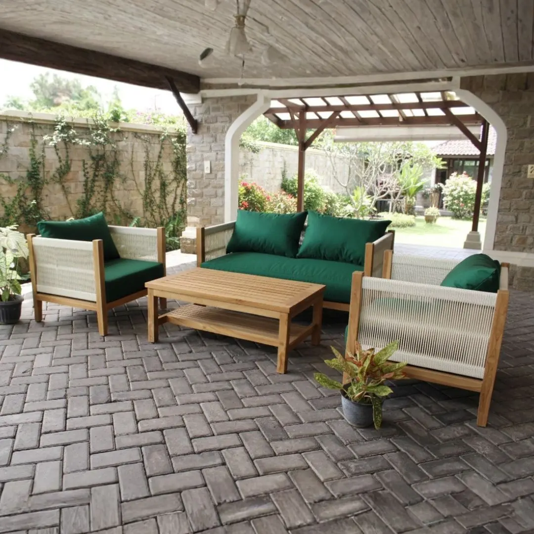 teak wood and polyester rope Set Indonesia Daniela Living Set export furniture