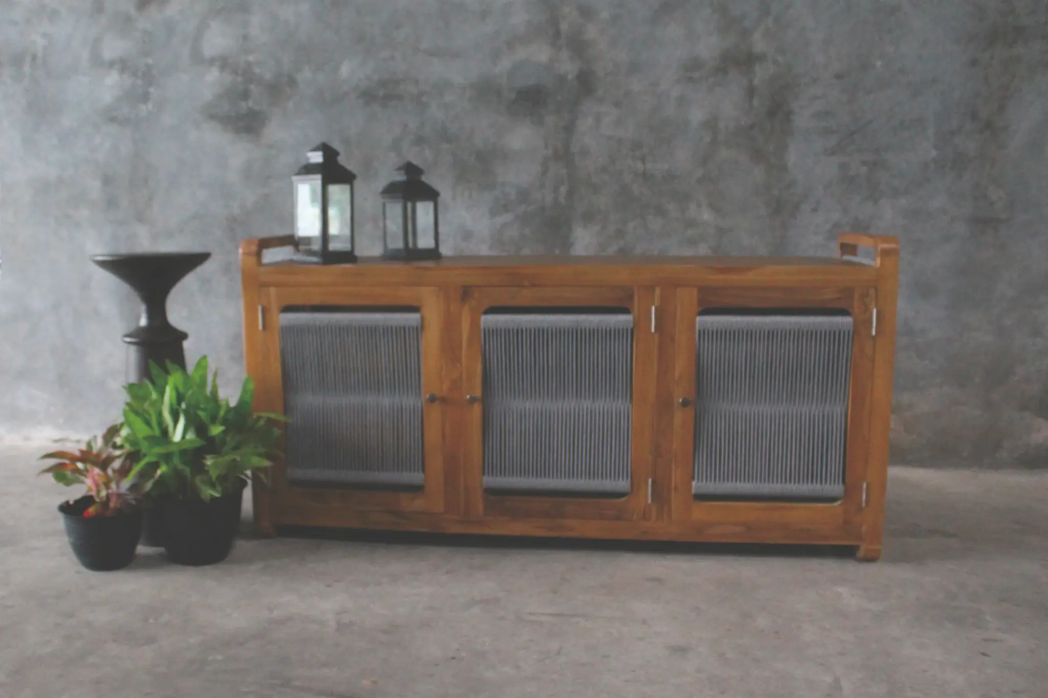Teak wood, Frame, and rope Cabinet Indonesia Colorado Sideboard export furniture