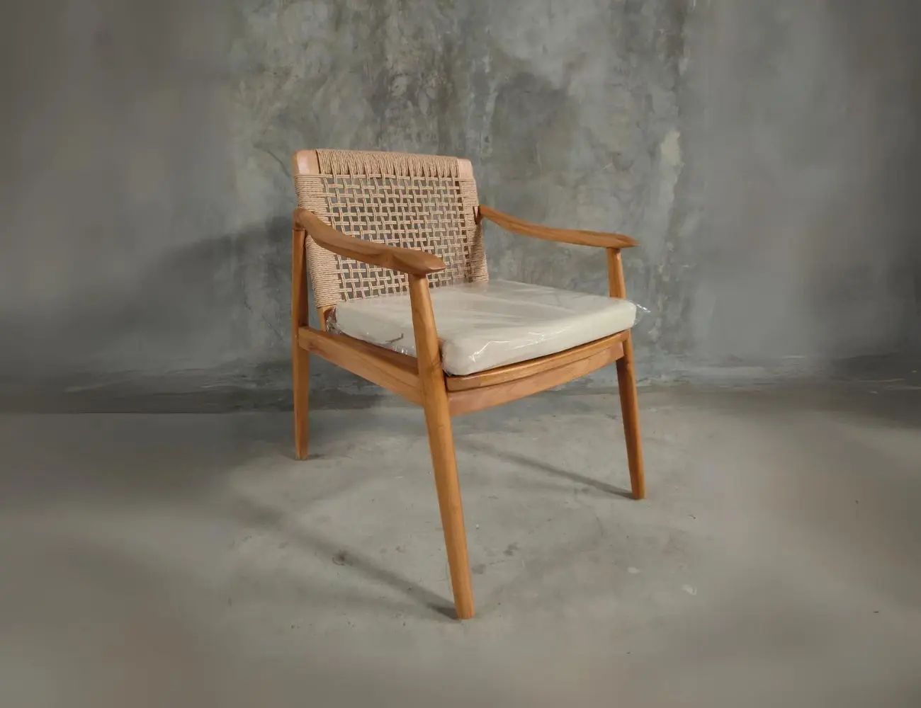 TEAK AND SYNTHETIC RATTAN Chair Indonesia London Arm export furniture