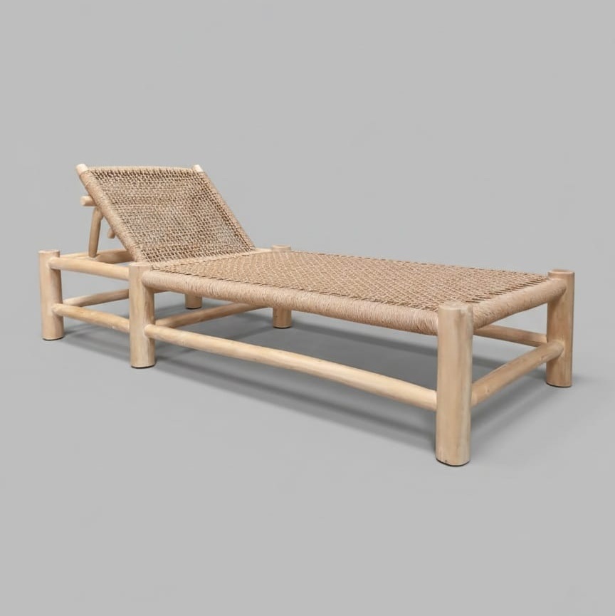teak branch and synthetic rattan Miscellaneous Indonesia London Sunlounger export furniture